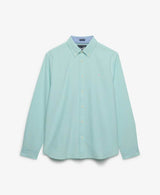 Superdry Preppy Oxford Long Sleeve Shirt Spearmint Green Chambray