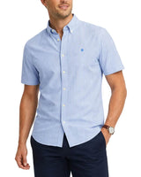 Superdry Preppy Oxford Short Sleeve Shirt Sky Blue Stripe Northern