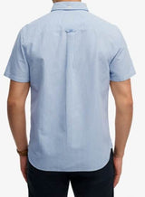 Superdry Preppy Oxford Short Sleeve Shirt Sky Blue Stripe Northern