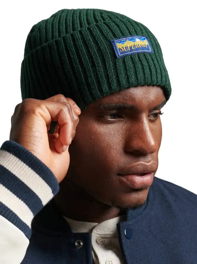 Superdry Radar 2.0 Beanie Hat Enamel Green - Hats