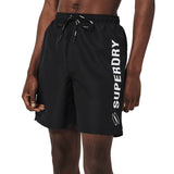 Superdry Swim Shorts Code Applique 19 Inch Black