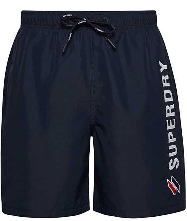 Superdry Swim Shorts Code Applique 19 Inch Deep Navy