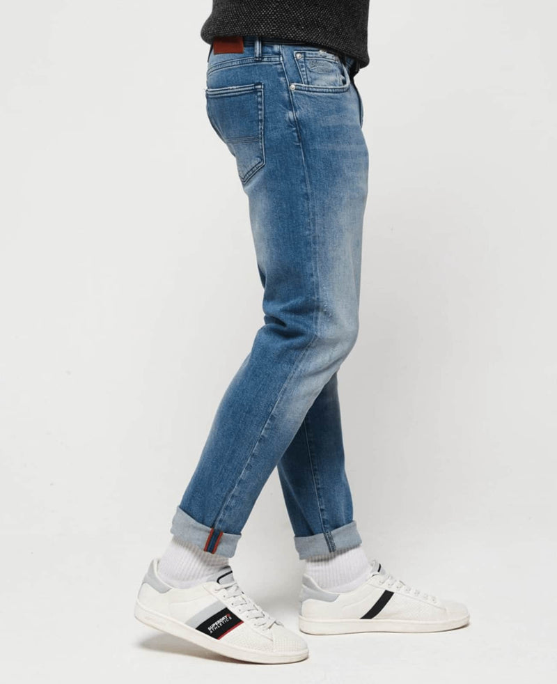 Superdry - Tyler Slim Jeans - Tunstall Mid Blue.
