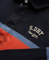 Superdry Vintage Athletic Stripe Rugby Top Navy Stripe Northern