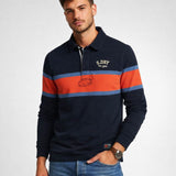 Superdry Vintage Athletic Stripe Rugby Top Navy Stripe Northern