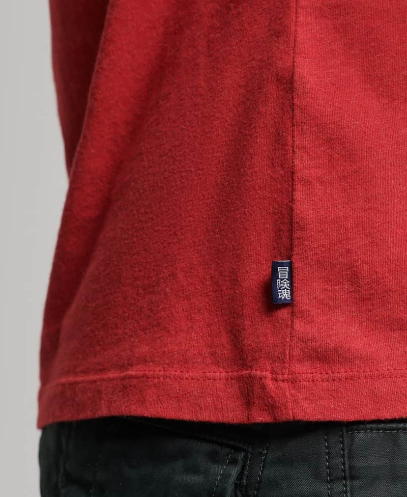 Superdry Vintage Embroidery T-Shirt Hike Red Marl - Shirts &