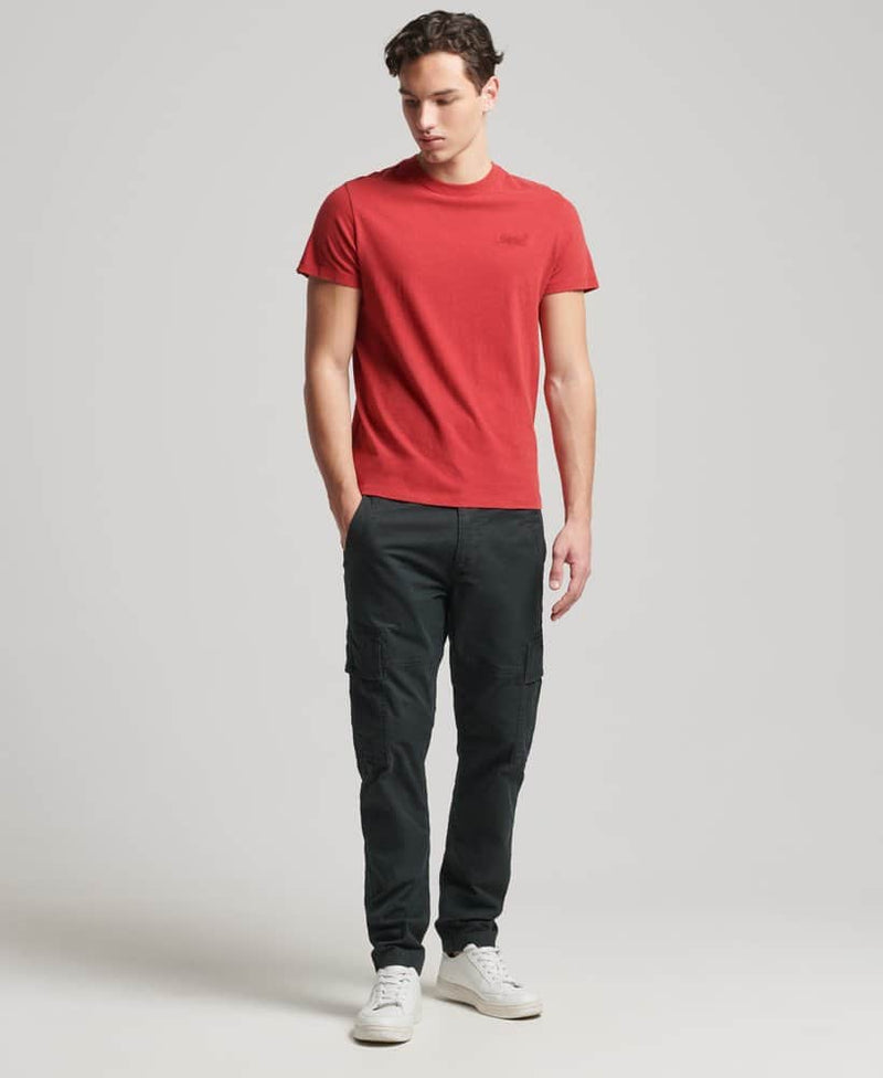 Superdry Vintage Embroidery T-Shirt Hike Red Marl - Shirts &
