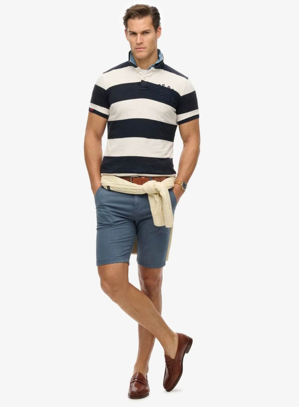 Superdry Vintage International Chino Shorts Washed Blue Northern