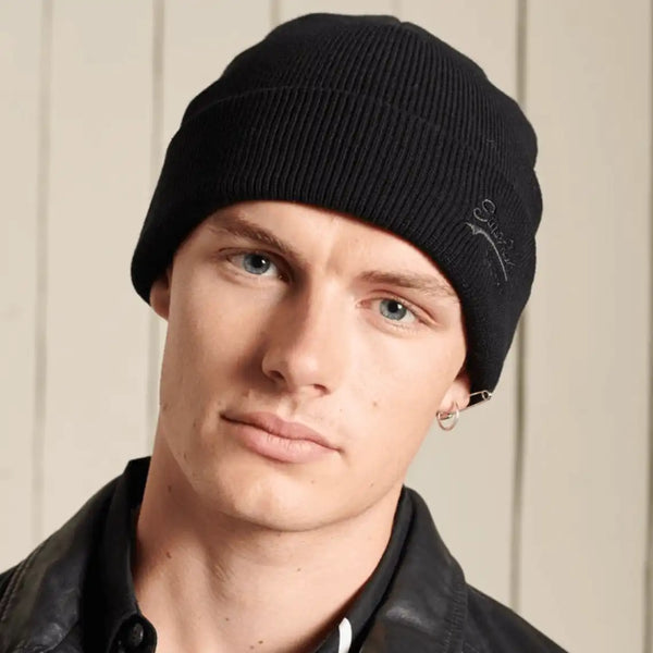 Superdry Vintage Logo Classic Beanie - Black