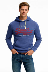 Superdry Vintage Logo Classic Hoodie Hampton Blue Northern Ireland