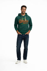 Superdry Vintage Logo Classic Hoodie Varsity Green Northern Ireland