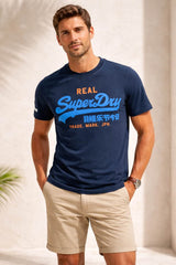 Superdry Vintage Logo Classic T-Shirt Eclipse Navy Northern Ireland