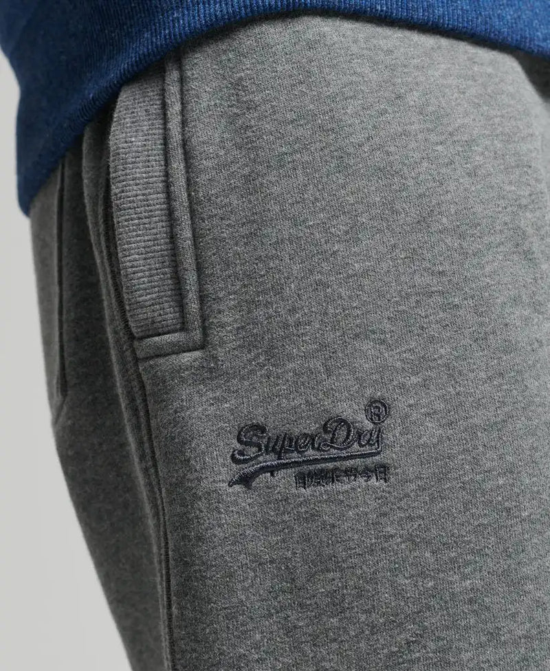 Superdry Vintage Logo Embroidered Joggers Charcoal - Pants