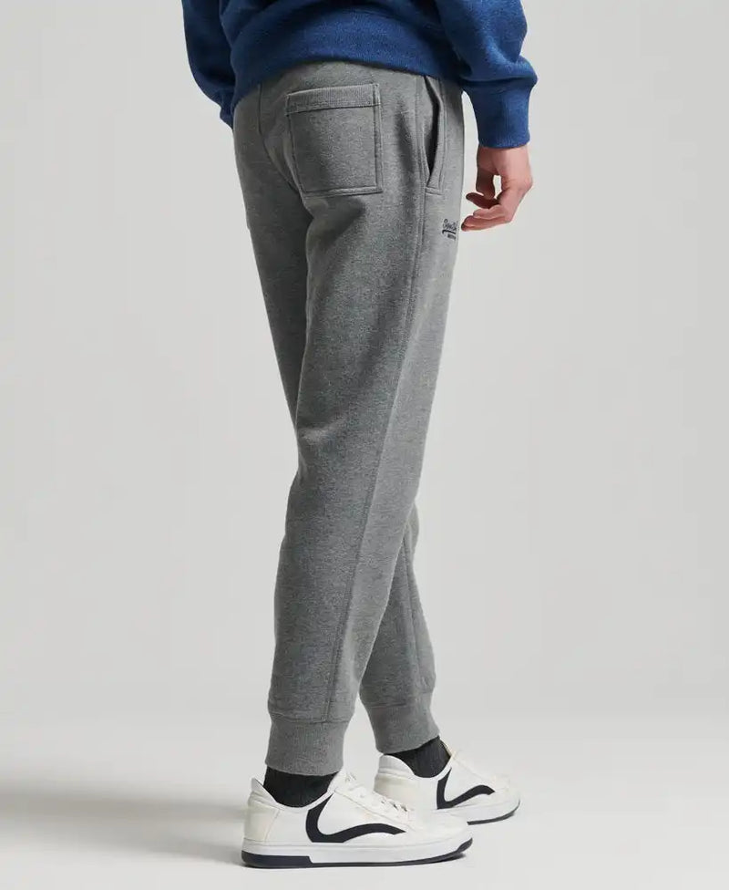 Superdry Vintage Logo Embroidered Joggers Charcoal - Pants
