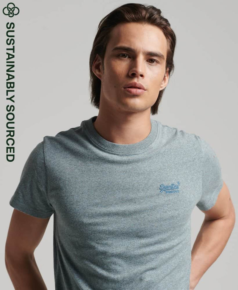 Superdry Vintage Logo Embroidered T-Shirt Coastal Blue