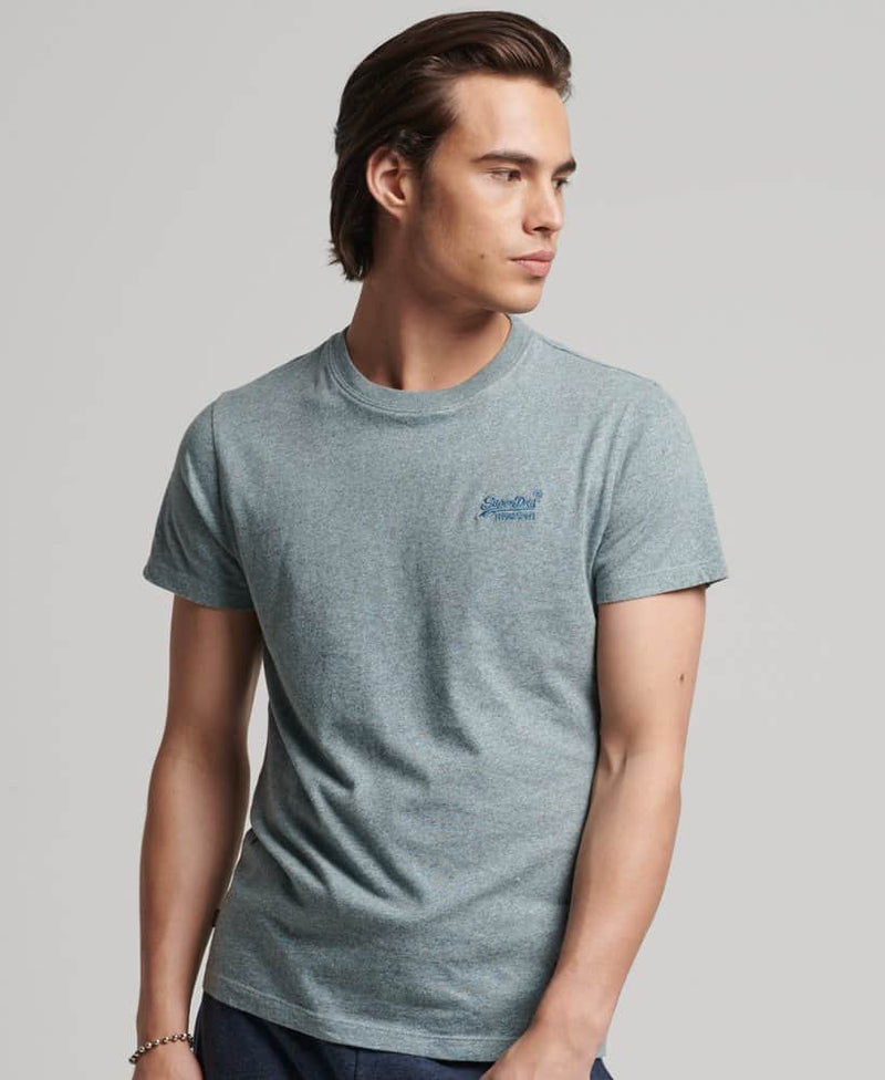 Superdry Vintage Logo Embroidered T-Shirt Coastal Blue