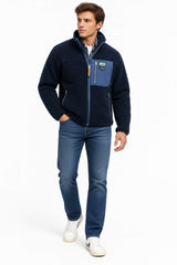 Superdry Vintage Retro Full Zip Fleece Eclipse Navy Northern Ireland