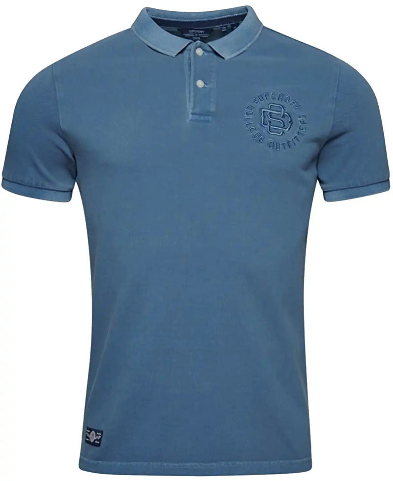 Superdry Vintage Superstate Polo Heraldic Blue - Shirts & 