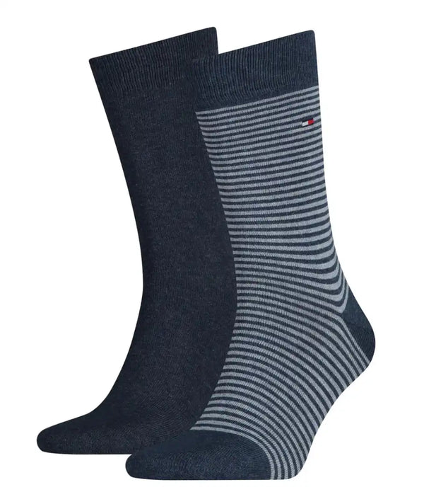 Tommy Hilfiger Mens 2 Pack Small Stripe Socks Blue Northern Ireland