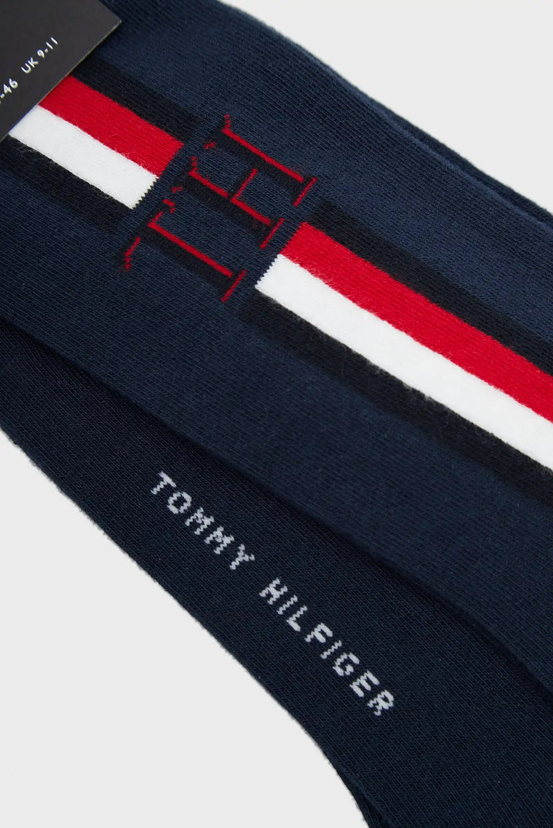 Tommy Hilfiger Mens 2 Pack Socks Iconic Stripe Navy Northern Ireland