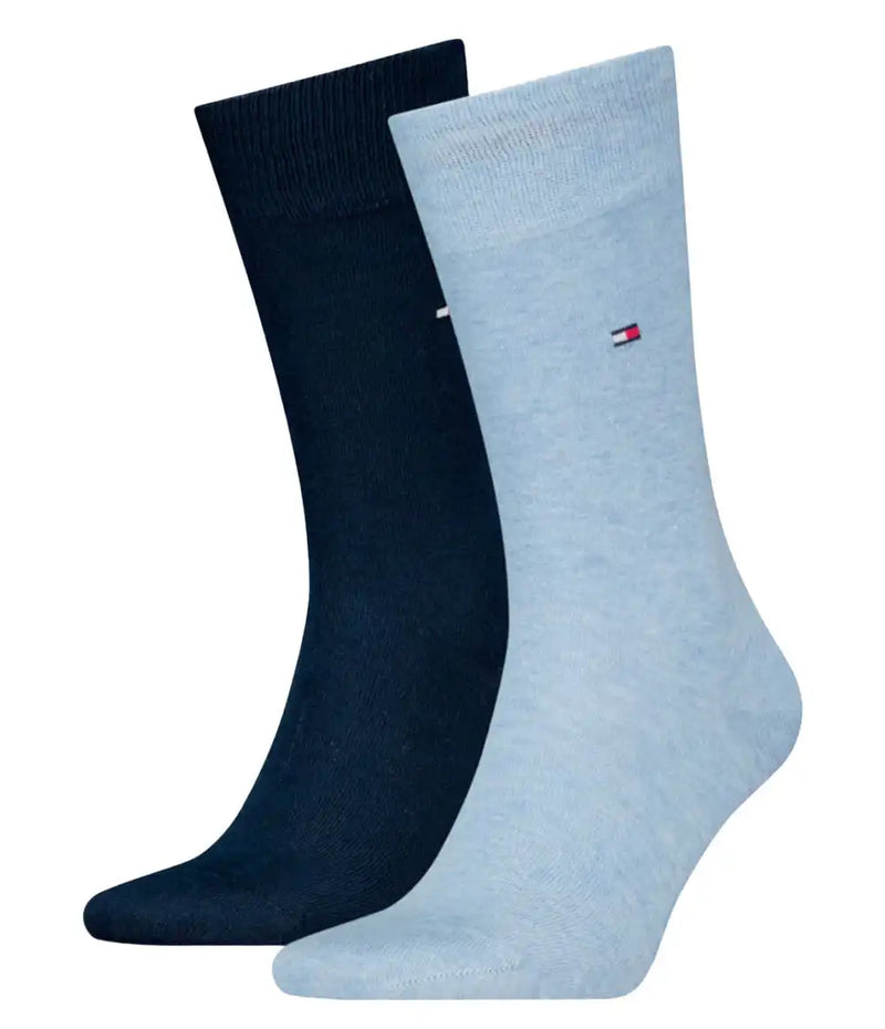 Tommy Hilfiger Mens Classic 2 Pack Socks Light Blue/Navy Northern