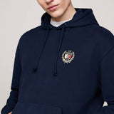 Tommy Jeans Mens Tommy Crest Hoodie Dark Night Navy Northern Ireland