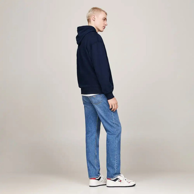 Tommy Jeans Mens Tommy Crest Hoodie Dark Night Navy Northern Ireland