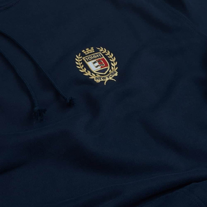 Tommy Jeans Mens Tommy Crest Hoodie Dark Night Navy Northern Ireland