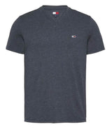 Tommy Jeans Mens Slim Jaspe V-Neck T-Shirt Dark Night Navy Northern