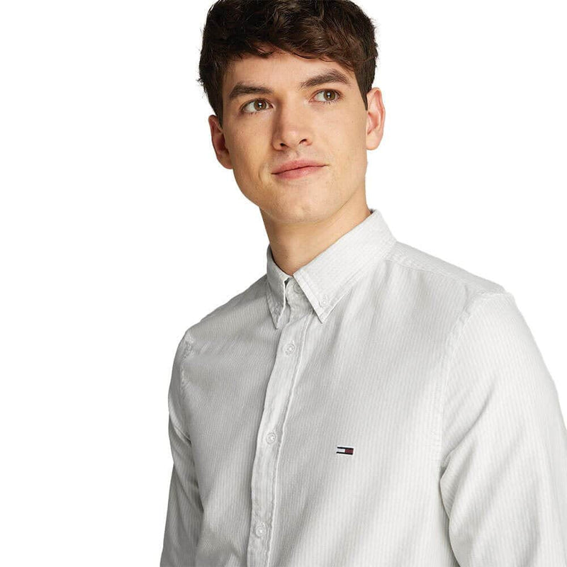 Tommy Jeans Mens Slim Oxford Shirt Sweet Blue Stripe Northern Ireland