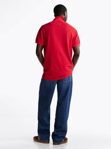 Tommy Jeans Mens Slim Placket Polo Shirt Red Hot Northern Ireland