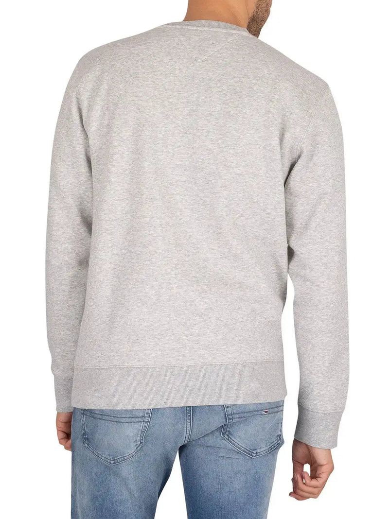 Tommy Jeans Regular Fleece Sweatshirt Light Grey Heather Northern