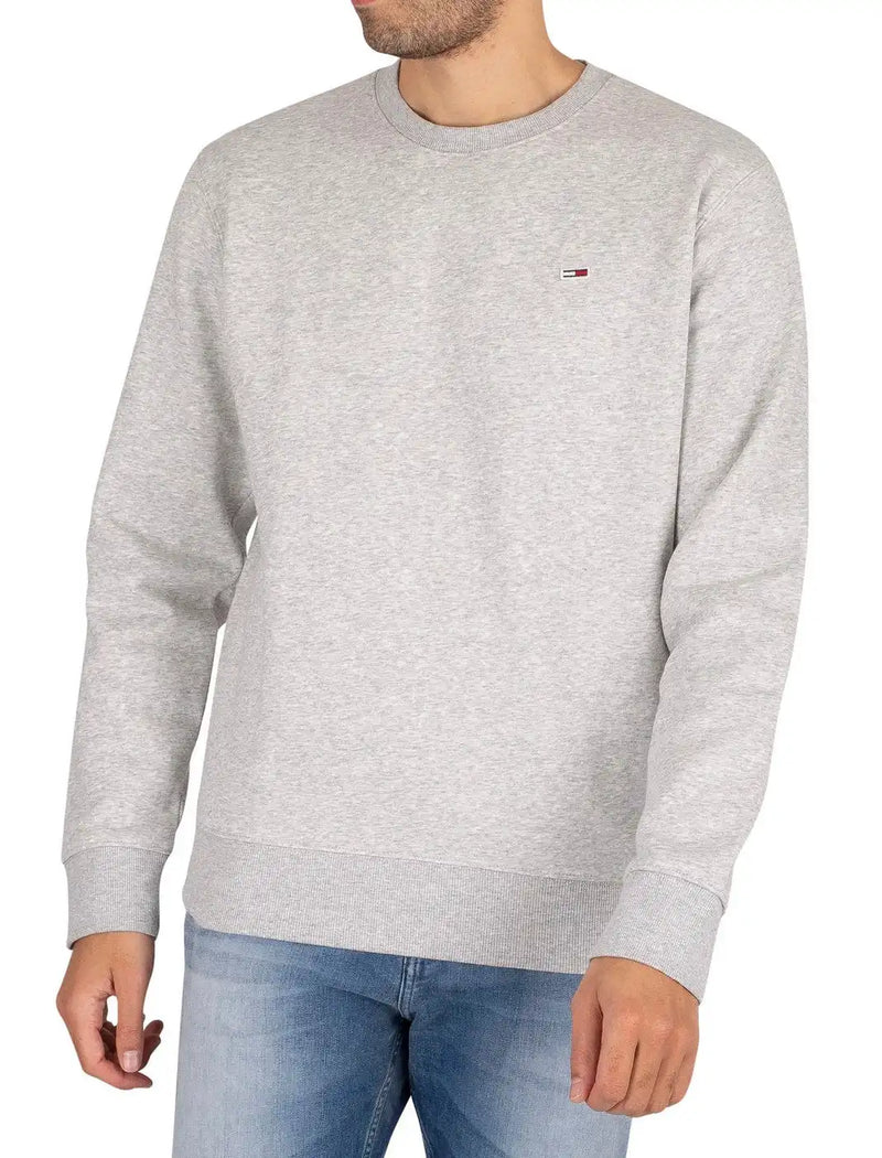 Tommy Jeans Regular Fleece Sweatshirt Light Grey Heather Northern