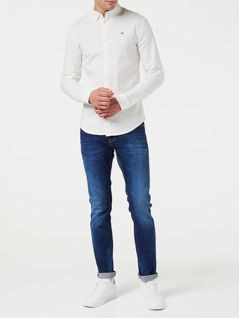 Tommy Jeans Slim Stretch Oxford Shirt White Northern Ireland Belfast