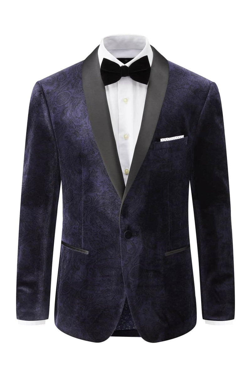 Tuxedo No.19 Dinner Suit Navy Velvet Jacket Tailored Fit