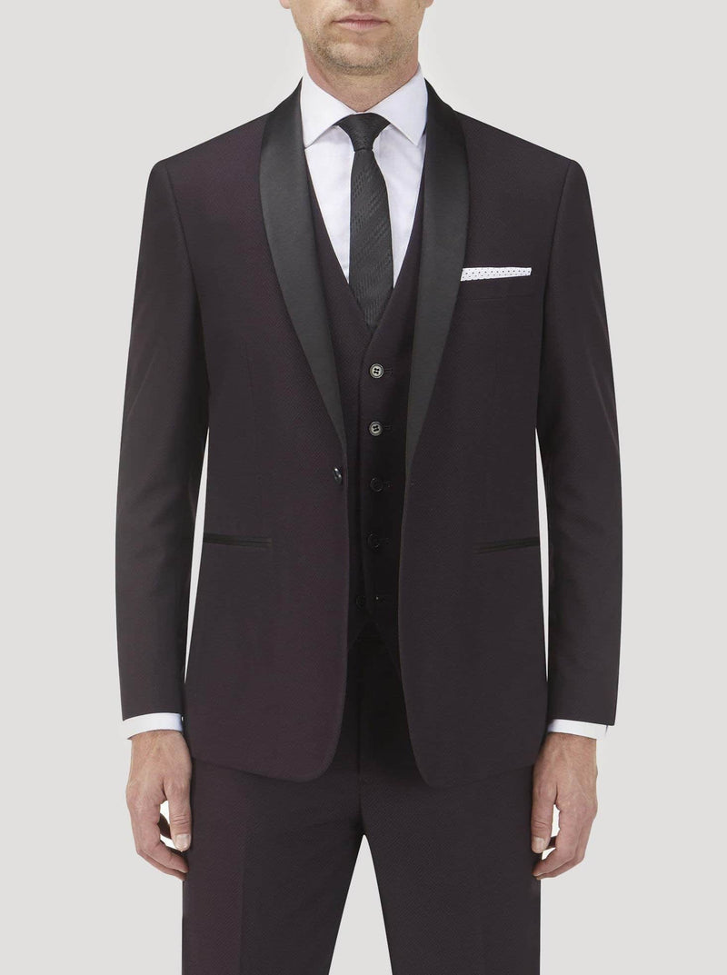 Tuxedo No. Dinner Suit Wine Jacket Tailored Fit