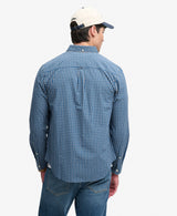 Superdry Preppy Poplin Men's Long Sleeve Shirt Glen Blue Check