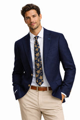 White Label Jasper Linen Sports Jacket Navy Northern Ireland Belfast