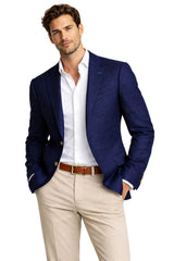 White Label Jasper Linen Sports Jacket Navy Northern Ireland Belfast