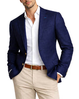 White Label Jasper Linen Sports Jacket Navy Northern Ireland Belfast