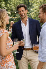 White Label Jasper Linen Sports Jacket Navy Northern Ireland Belfast