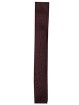 White Label Knitted Tie Burgundy Ballynahinch Northern Ireland