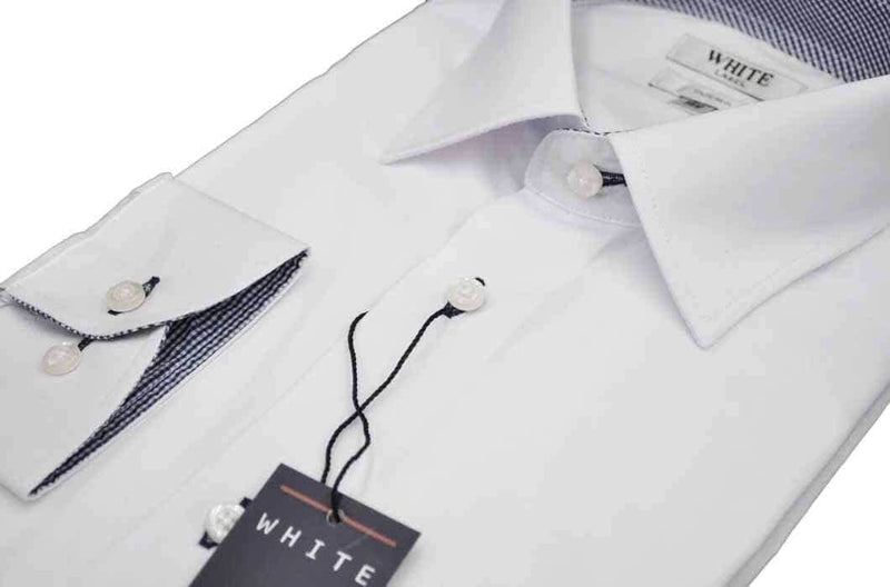 White Label 5076 Tapered Long Sleeve Shirt White
