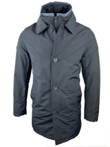 White Label Mens Hayes Water Repellant Overcoat Black Northern