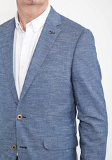 White Label Mens Jacket Tapered Fit Blue Summer Twill Ballynahinch