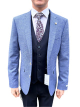 White Label Mens Jasper Sports Jacket Tapered Fit Blue Northern