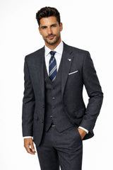 White Label Mix & Match Suit Birdseye Charcoal Northern Ireland