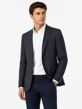 White Label Tapered Fit Brown Overcheck Sports Jacket Northern