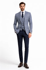 White Label Tapered Fit Houndstooth Jasper Jacket Blue Northern