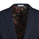 White Label Tapered Fit Sports Jacket Windowpane Check Jasper Blue